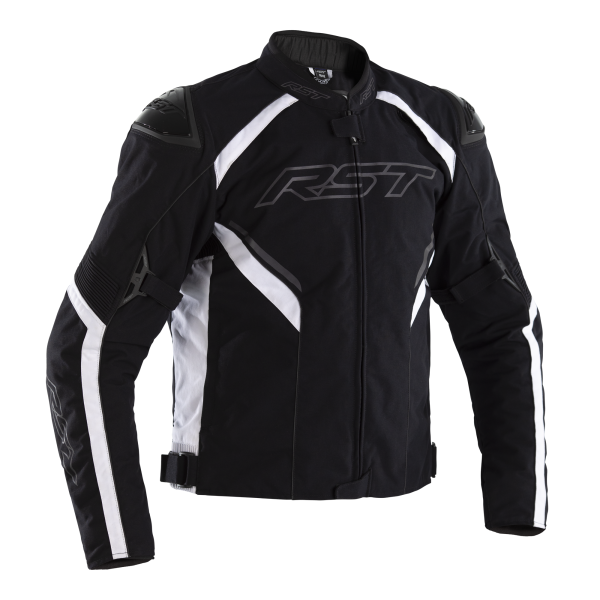 RST RST Sabre Airbag CE Mens Textile Jacket Black/White